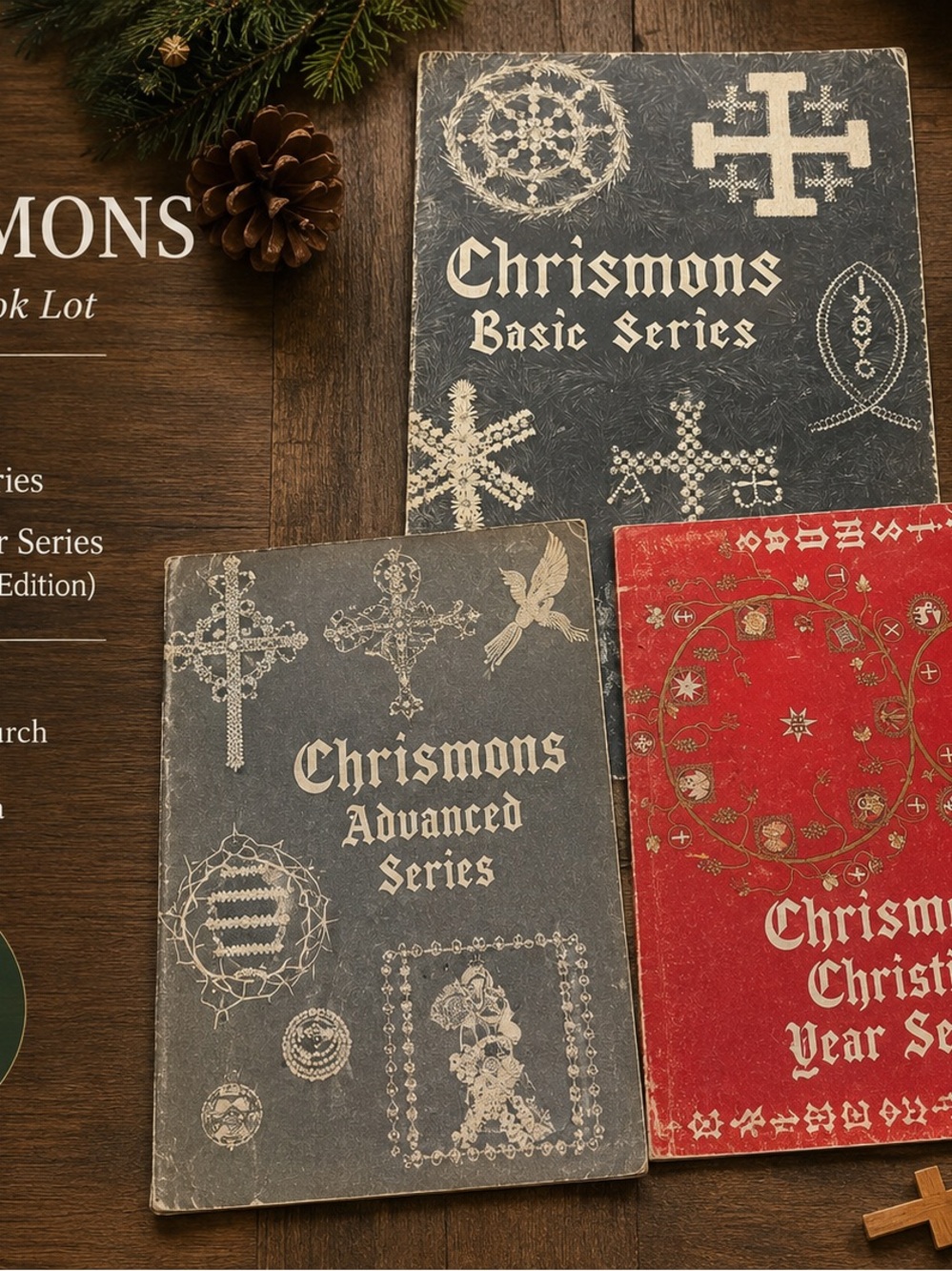 Vintage Chrismons Christian Ornament Instruction Book Lot Church Crafting